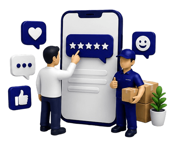 Rate your delivery partner screen