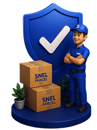 SNEL Parcel delivery partner with a verified trust shield and parcels