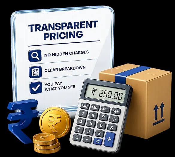Transparent parcel pricing calculator