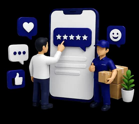 Rate your delivery partner screen