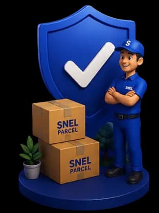 SNEL Parcel delivery partner with a verified trust shield and parcels